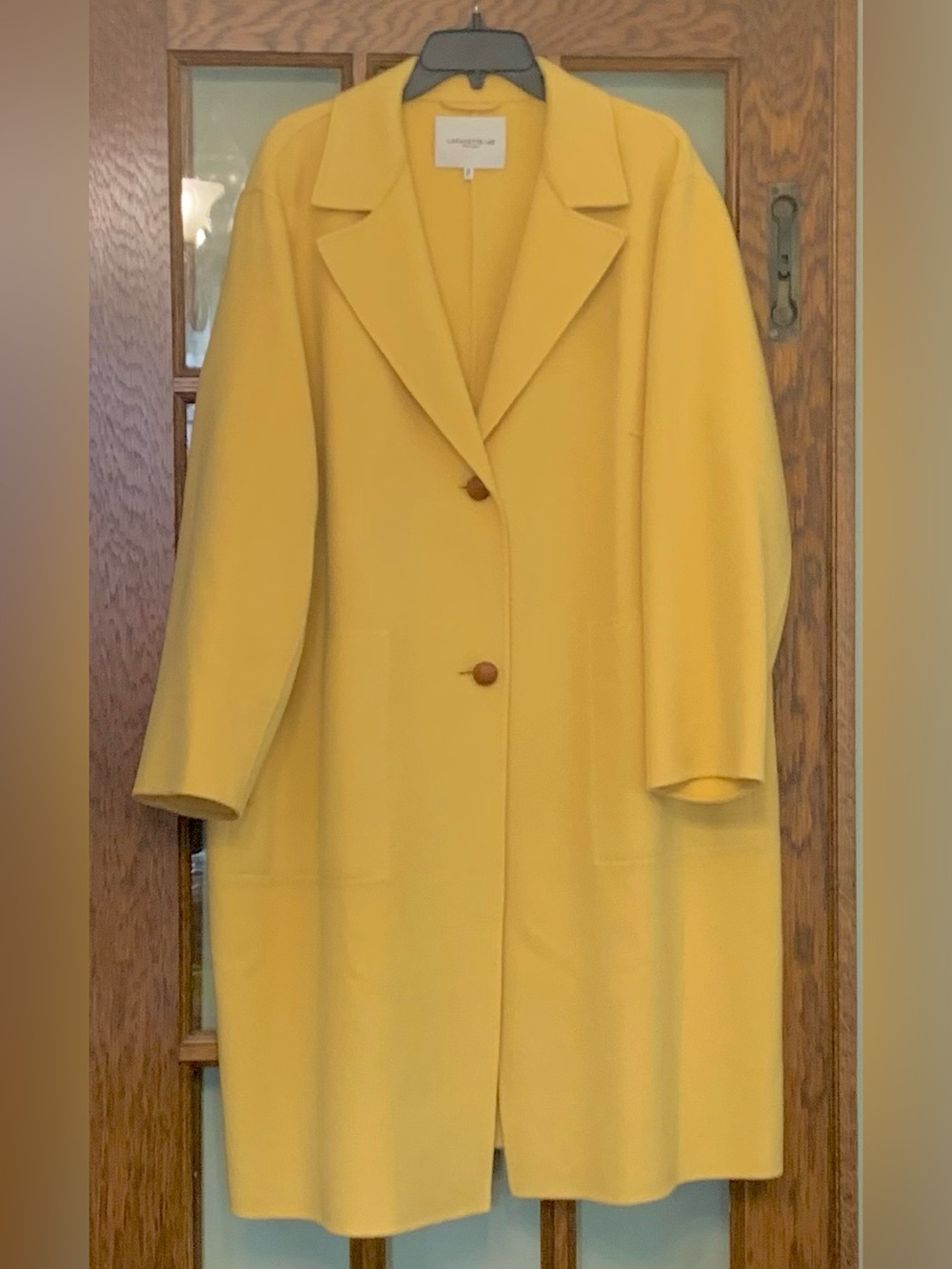 Lafayette 148 100% Cashmere Car Coat Yellow 2X Excellent Condition